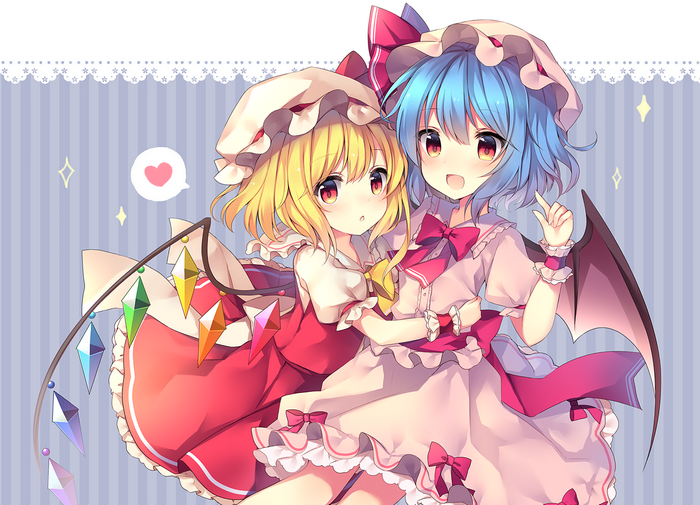 Remilia and Flandre Scarlet in Charming Pose