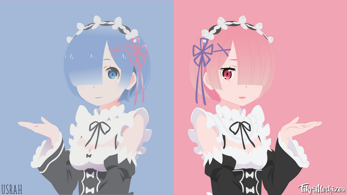 Re:ZERO Rem and Ram Dual Portrait