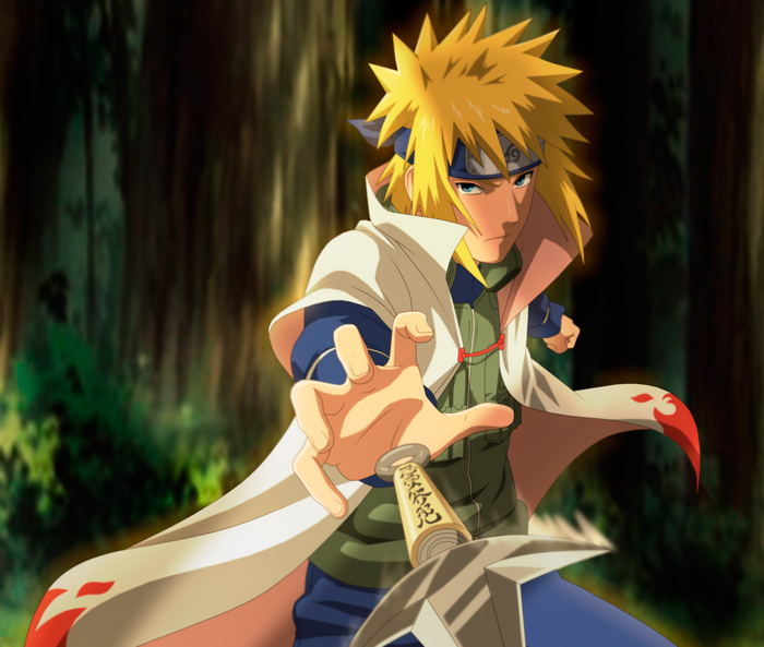 Minato Namikaze Reaching Out with Kunai