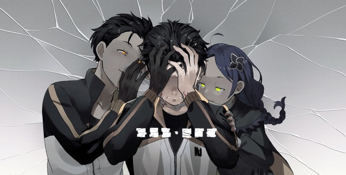 Subaru Natsuki and Satella from Re:Zero