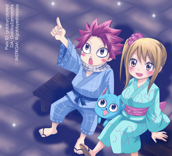 Natsu, Lucy, and Happy from Fairy Tail