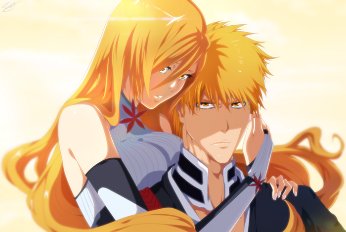 Orihime Inoue and Ichigo Kurosaki from Bleach
