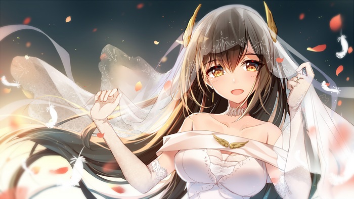 Hermes from Warship Girls in a Wedding Dress