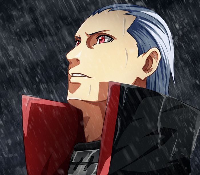 Hidan from Naruto in the rain