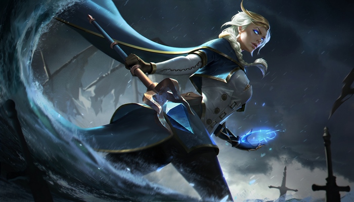 Jaina Proudmoore from World of Warcraft casting magic
