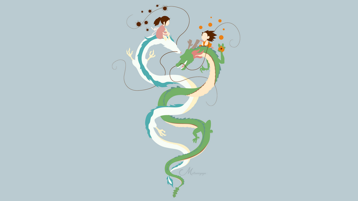 Chihiro and Haku from Spirited Away