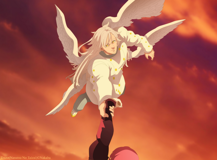 Estarossa from The Seven Deadly Sins reaching out
