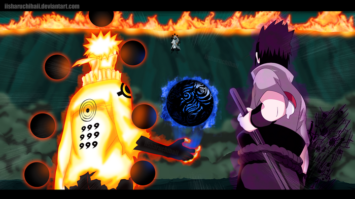 Naruto and Sasuke in Final Battle