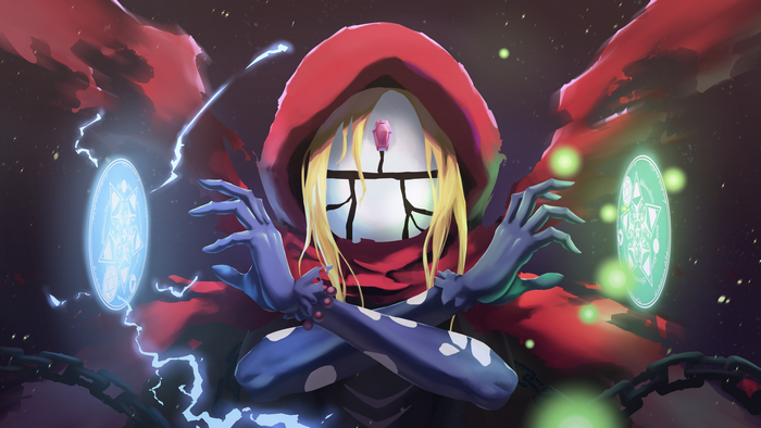 Evileye from Overlord with magical orbs