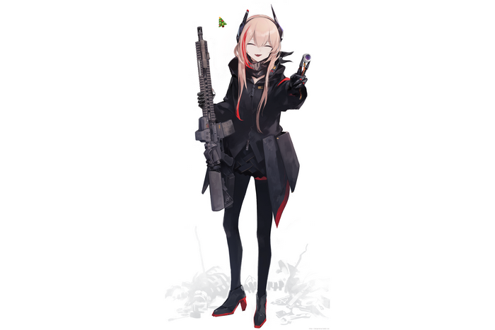 M4 Sopmod II from Girls Frontline holding a rifle