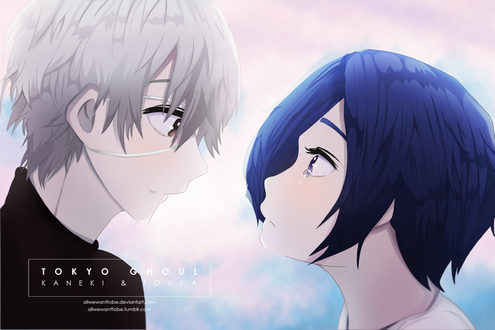 Touka and Ken Kaneki from Tokyo Ghoul