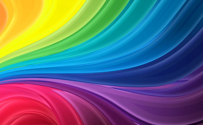 Vibrant Abstract Rainbow Color Waves