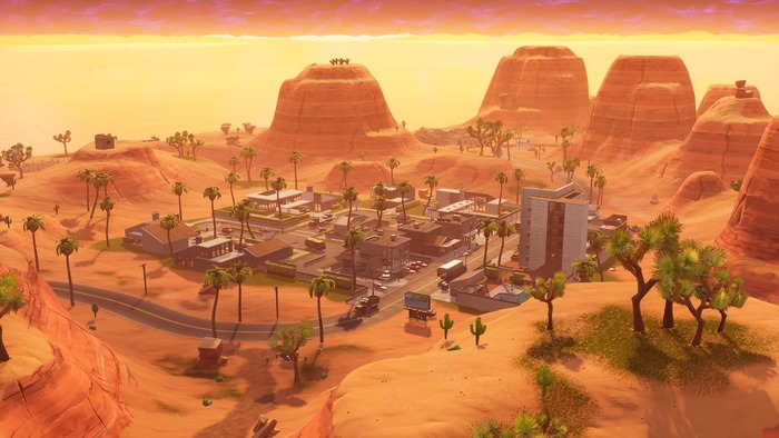 Fortnite Battle Royale desert town landscape