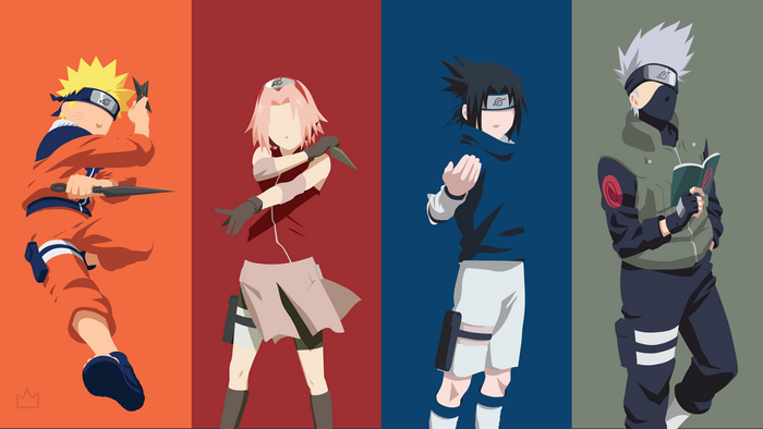 Naruto Shippuden Minimalist Characters Art