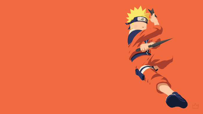 Naruto Uzumaki from Naruto throwing shurikens