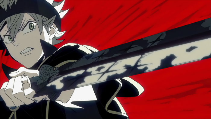 Asta from Black Clover holding his sword