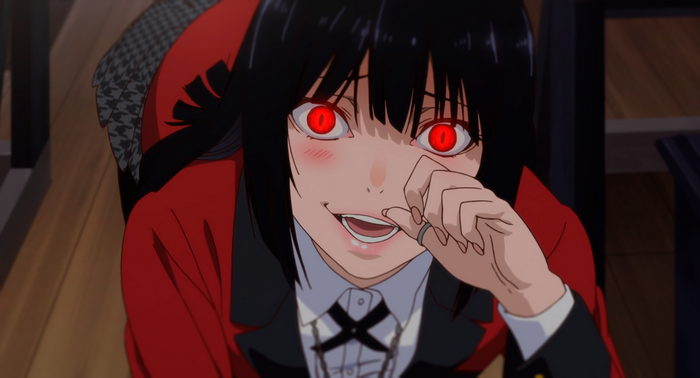 Yumeko Jabami Intense Red-Eyed Gaze from Kakegurui