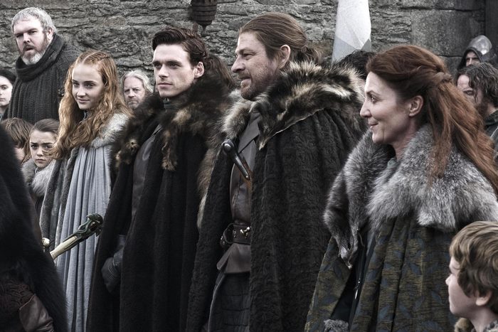 Sean Bean, Robb Stark, Hodor (Game of Thrones), Sophie Turner, Catelyn ...