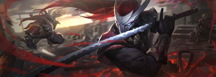 Yasuo and Rengar from League of Legends