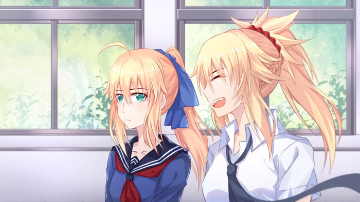 Saber of Red and Artoria Pendragon from Fate Series