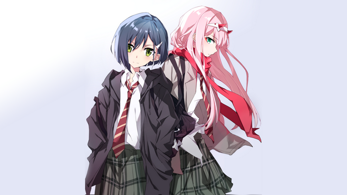 Ichigo and Zero Two from Darling in the FranXX