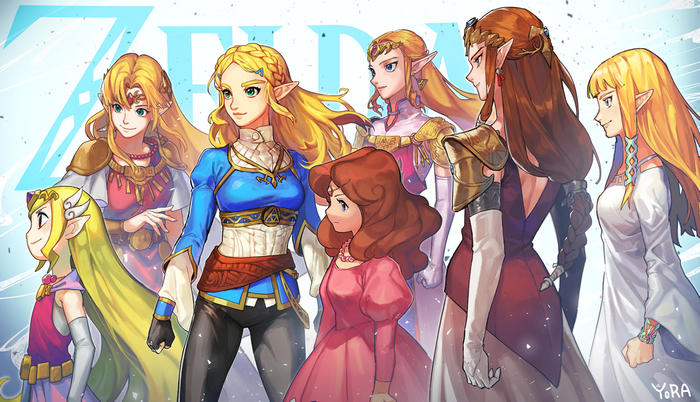 The Legend of Zelda Heroines from Various Games
