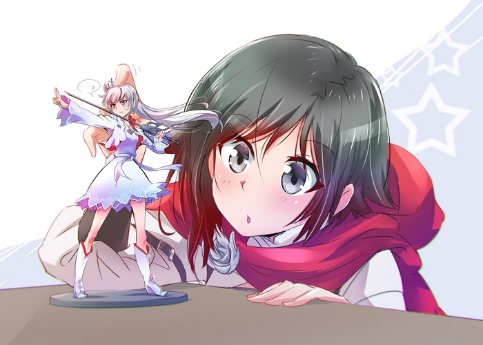 Ruby Rose and Weiss Schnee from RWBY