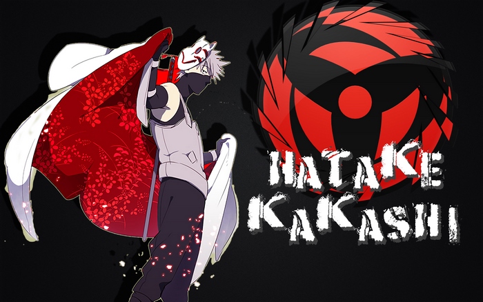 Kakashi Hatake with Sharingan Symbol Naruto