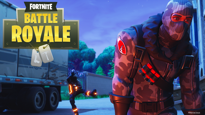 Fortnite Battle Royale game art with soldiers