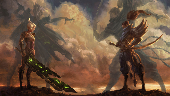 Riven and Yasuo from League of Legends