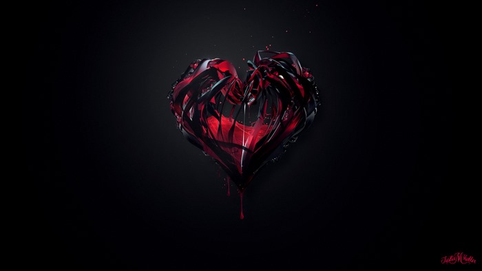 HD, Dark background, Love heart, HD Wallpaper | Rare Gallery