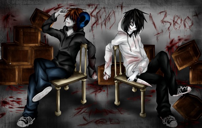 Jeff the Killer and Eyeless Jack Dark Duo