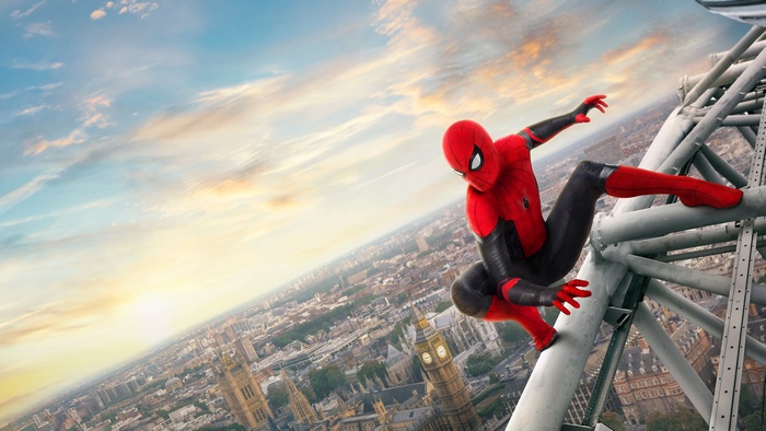 Spider-Man Far From Home Climbing London Structure 4K