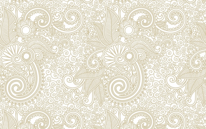 Floral paisley pattern with swirls and leaves