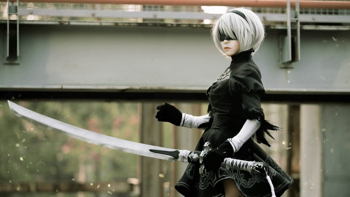 2B from Nier: Automata with Katana