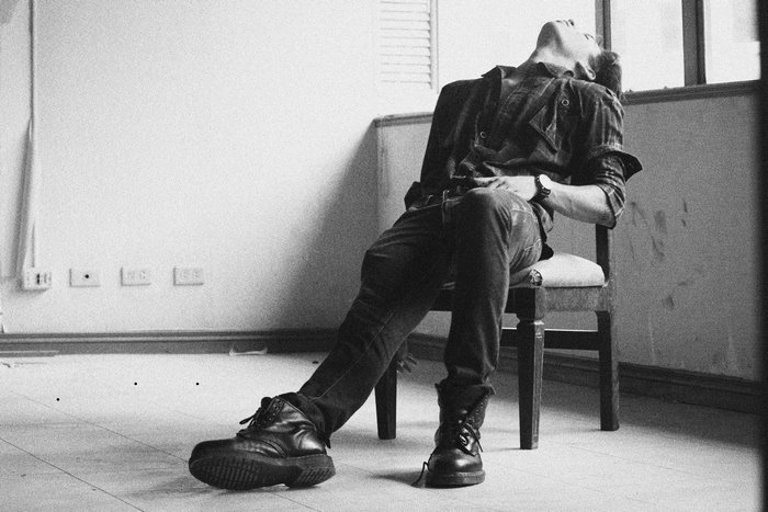 Man sitting alone in a room
