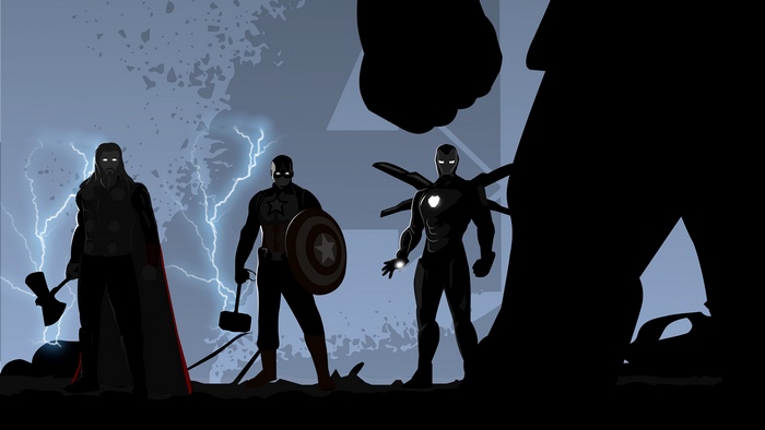 Thor, Captain America, and Iron Man from Avengers