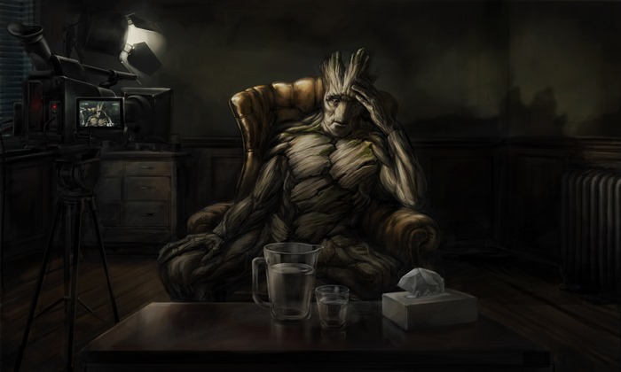Groot in therapy session 4K