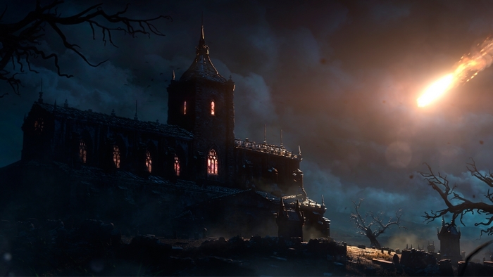 Diablo Tristram Church with Meteor