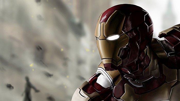 Iron Man in battle
