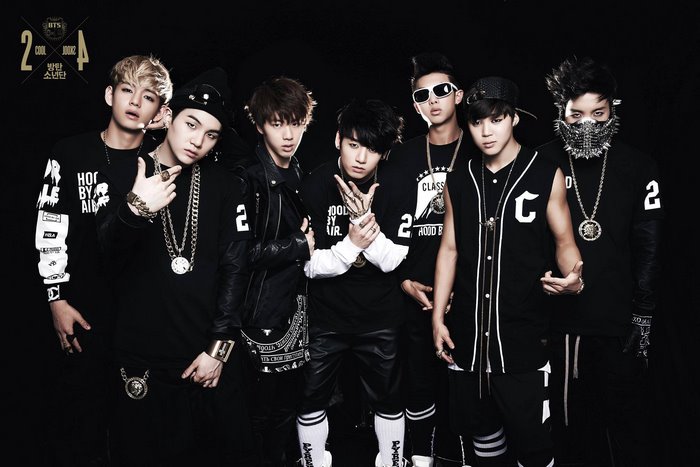 BTS members in "2 COOL 4 SKOOL" concept