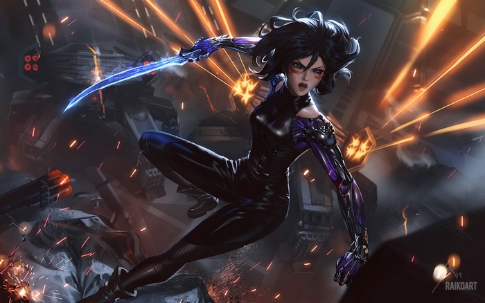 Alita from Alita: Battle Angel in combat