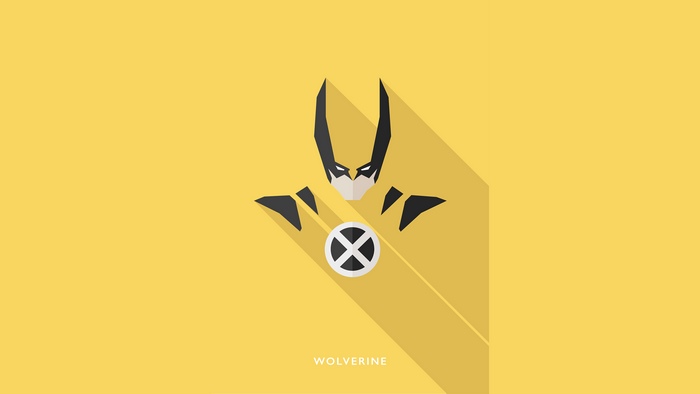 Wolverine from X-Men, minimalist artwork