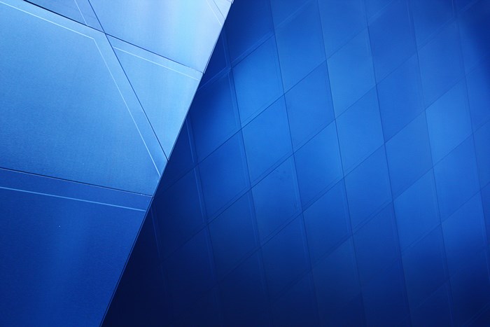 Abstract blue architectural pattern 4K
