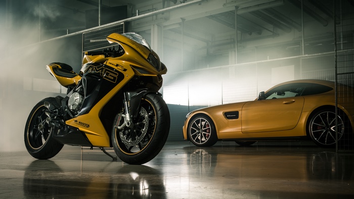 MV Agusta motorcycle and Mercedes-AMG GT