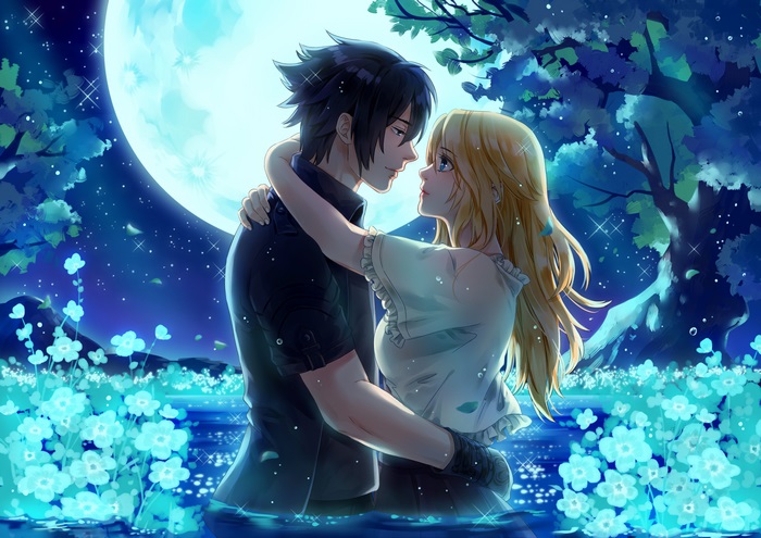 Final Fantasy XV Romantic Moonlit Embrace 4K