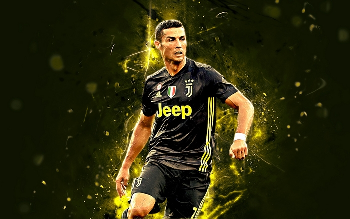 Cristiano Ronaldo in Juventus Kit Action