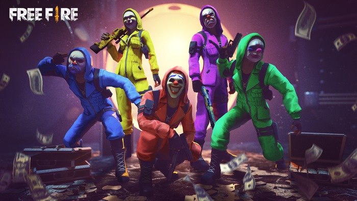 Garena Free Fire Characters in Colorful Outfits