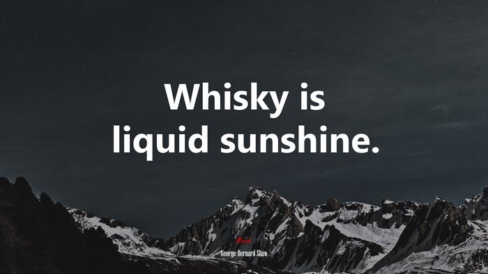 Whisky is liquid sunshine. | George Bernard Shaw quote