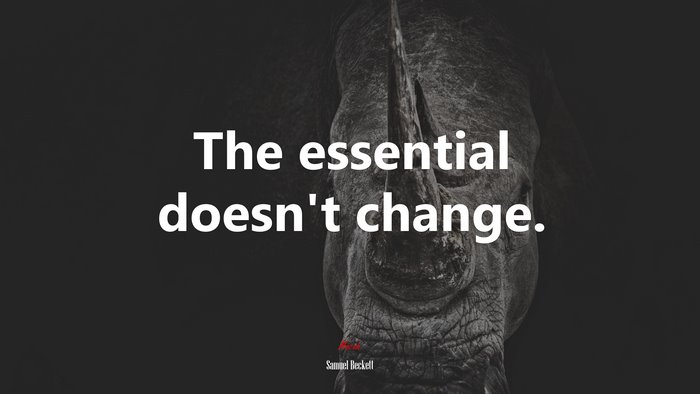 The essential doesn’t change. | Samuel Beckett quote